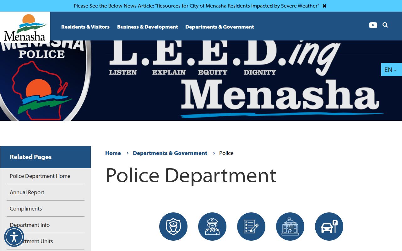 Menasha Police Department and Winnebago County criminal records contacts
